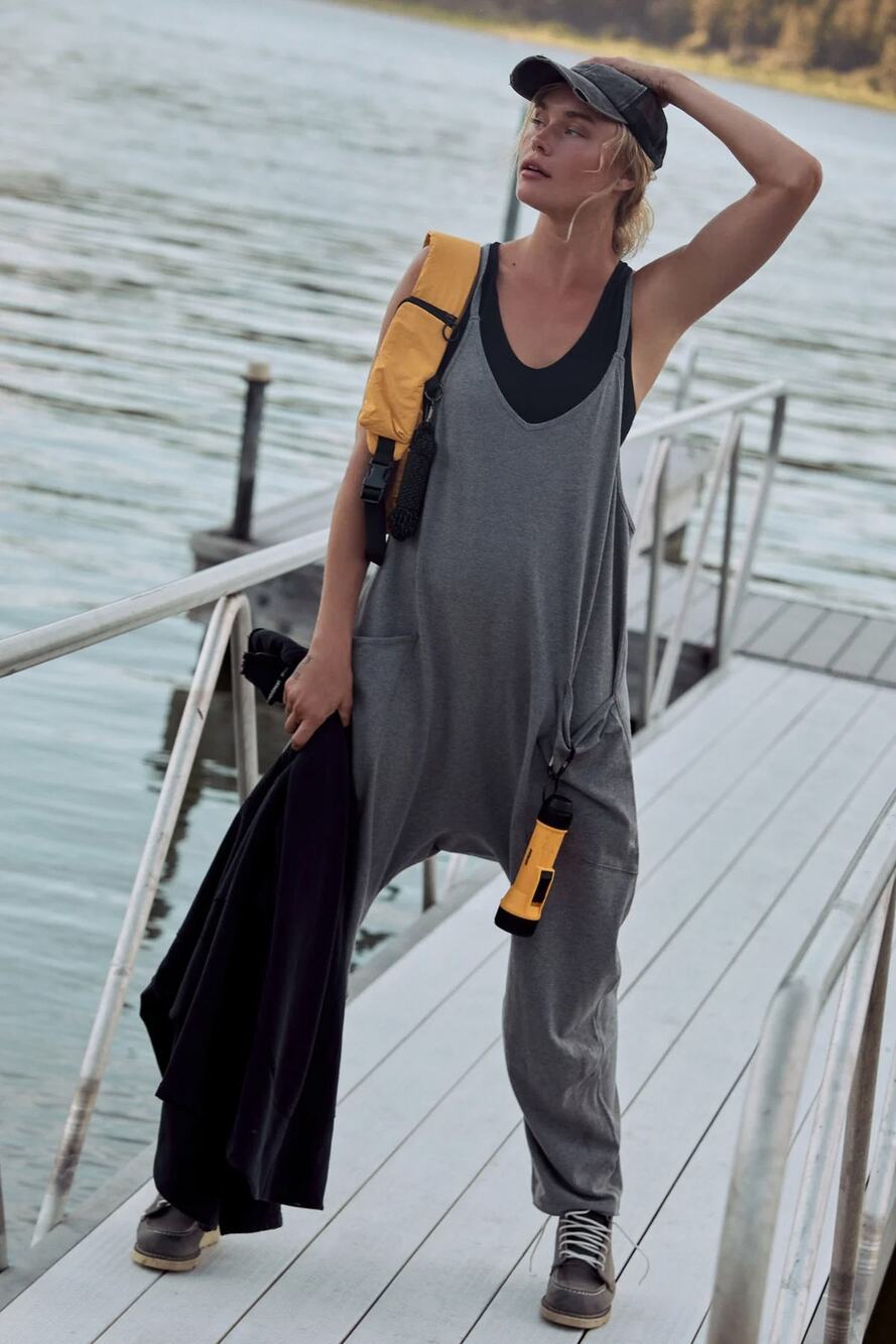 FP Movement Hot Shot Onesie Charcoal Heather Gray Large L